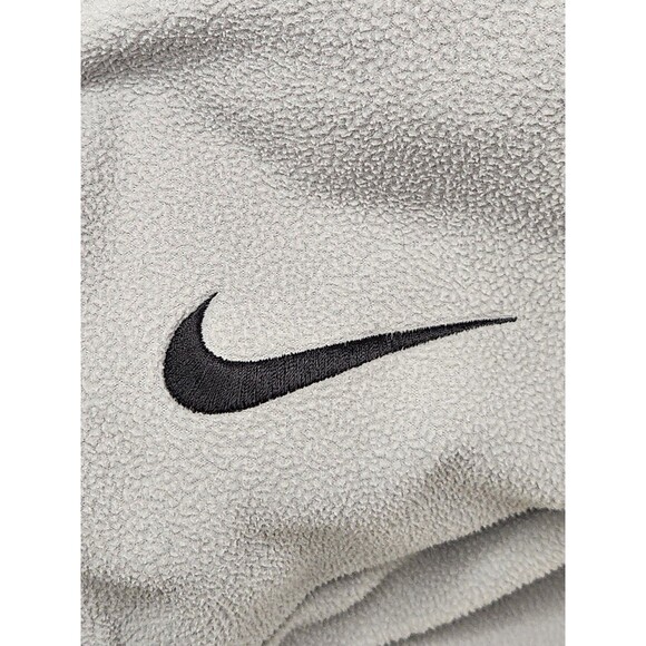Vintage Nike Sweatshirt Mens L Gray Fleece 1/4 Zip Therma-Fit Mock Neck Pullover - Picture 5 of 9